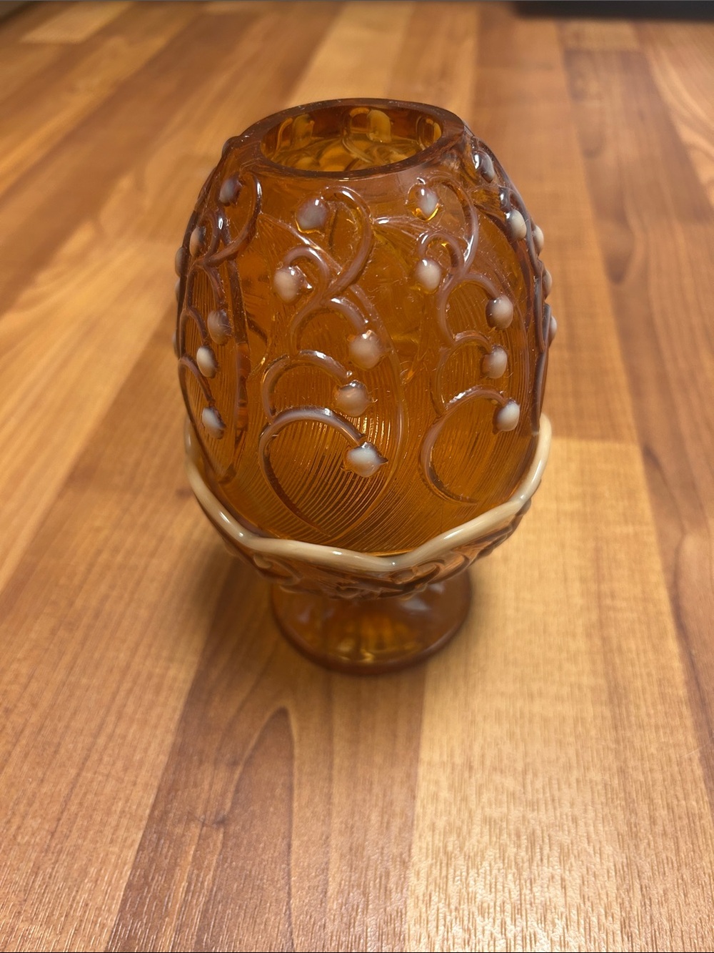 Vintage footed fairy lamp